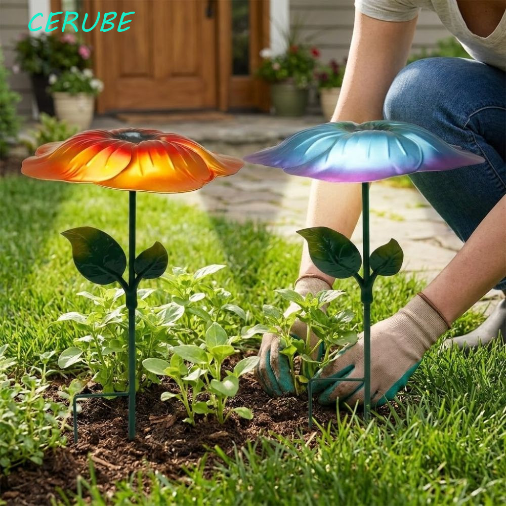 Guarda-Chuva De Sombra De Planta CERUBE , Capa De Protetor Solar De Arte Em Ferro Forma De Flor , Estaca À Prova De Ferr