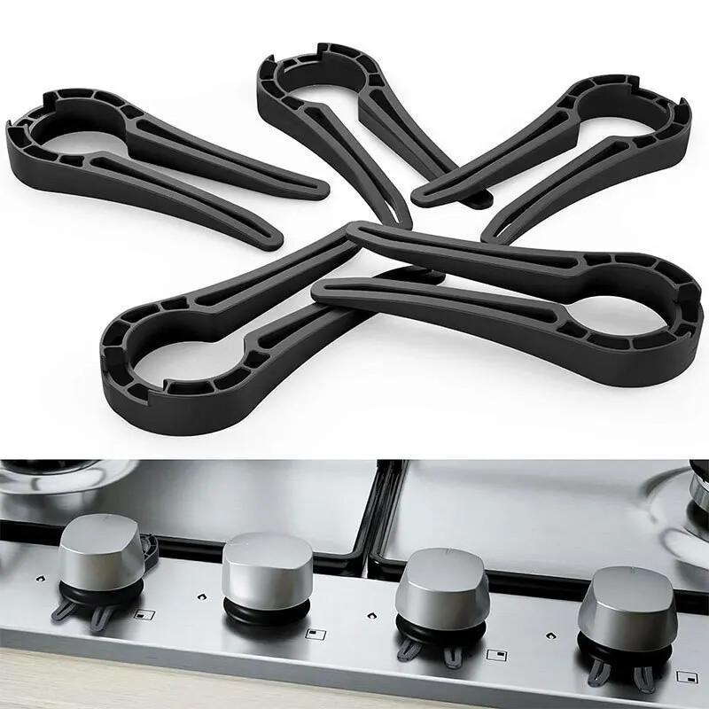 5Pcs Travas de Botão de Fogão a Gás, Capas de Botão de Forno para Segurança de Bebês, Ferramentas de Segurança para Cria