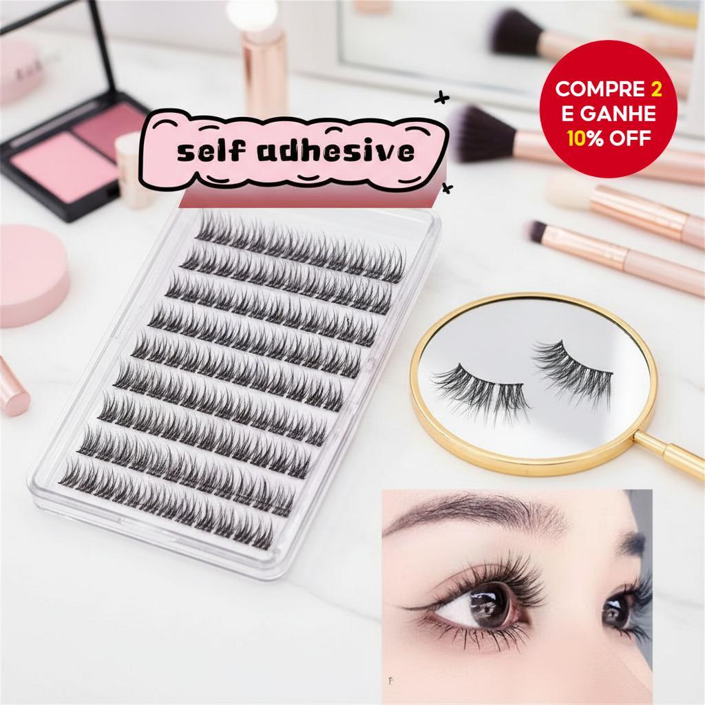  Clusters de Cílios Sem Cola 120PCS, Extensões de Cílios Estilo Natural Aplicação Rápida, Look Fofo Falso Mink Mãe
