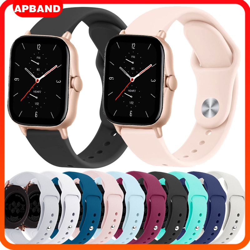 Pulseira Silicone 22 20mm Para Relógio Amazfit GTS 4/3/2/GTR 4 2 Mini/GTR/2e/Pro 47mm /Bip/U/3/Pro/Stratos/Lite Strap