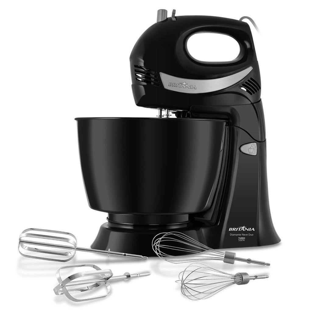 Detalhes do Batedeira Britânia Diamante Neve Turbo Duo 4,3L 550W