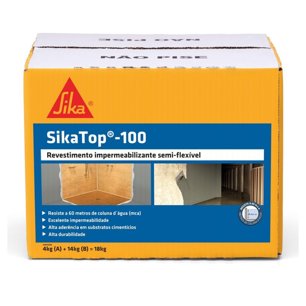 Impermeabilizante Sika Top 100 Caixa 18kg em Oferta na Shopee