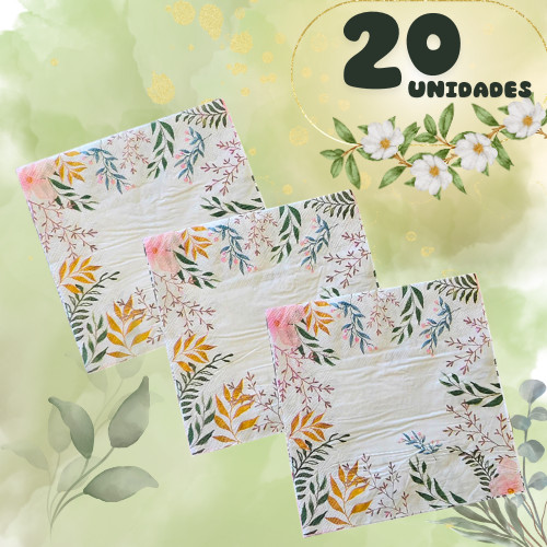 Guardanapo De Papel Folha Dupla 20 Un Folhagem Luxo 