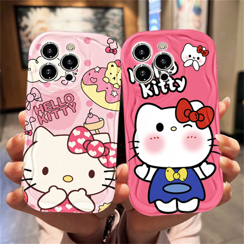 Capa Para Samsung A56 A36 A55 A54 A16 A15 A14 A05 A51 A52 A34 A35 A32 A13 A12 A04E Donut Olá Kitty Kasus Laser