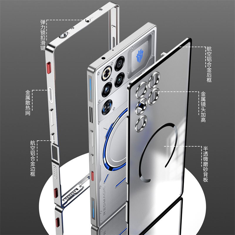 Caso Magnético Para Redmagic 11 Pro Plus Liga De Alumínio Metal Quadro Nubia Red Magic 11 Ar Fosco Claro Acrílico Capa em Oferta na Shopee