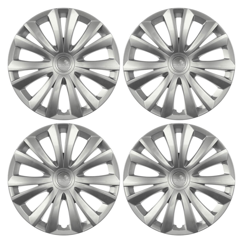 Calota Aro 14" cor Prata modelo C3/C4 14/15 Jogo c/ 4 Calotas Grid - 136AR-PTA-E