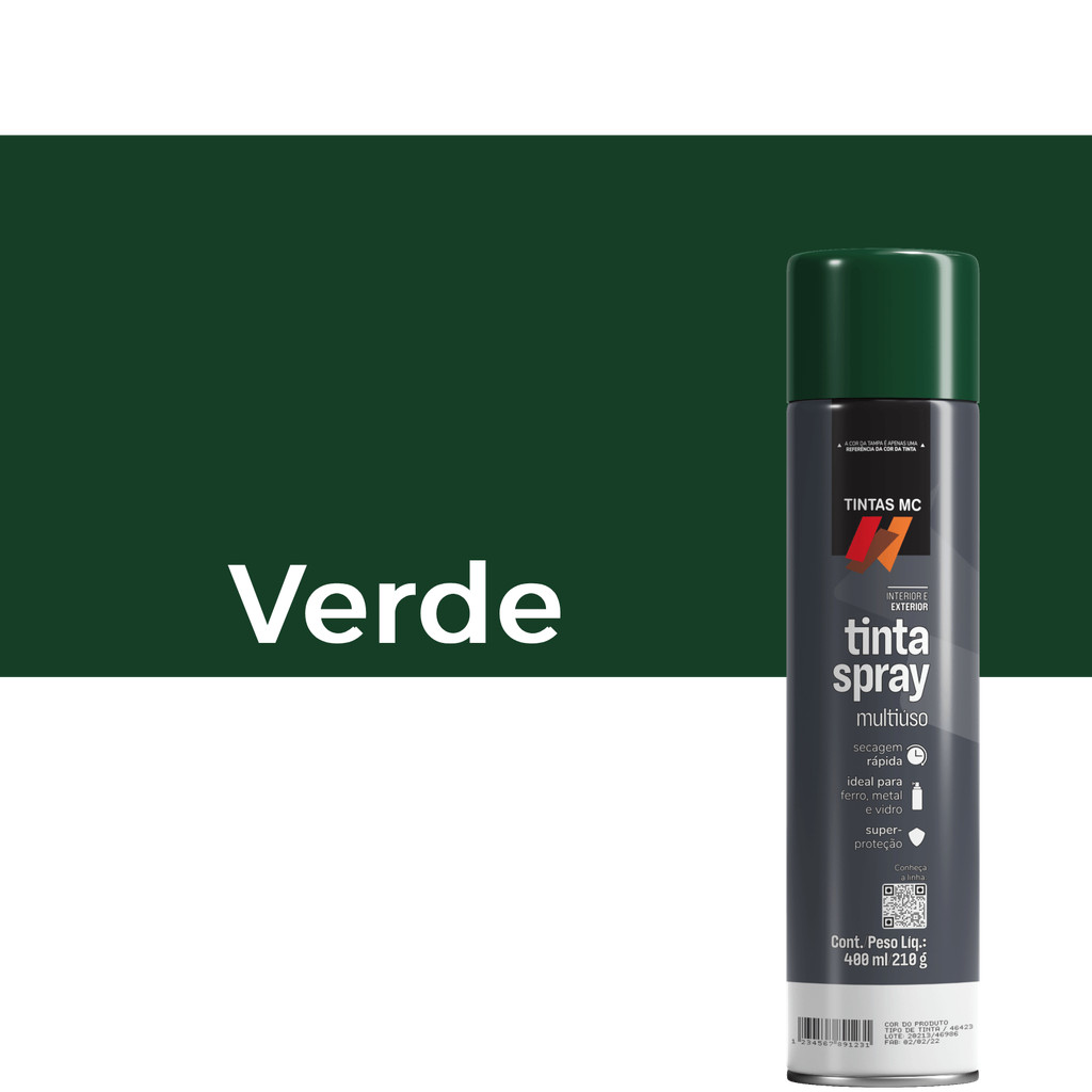 Spray Verde Escuro 400 ML UG Tintas MC em Oferta na Shopee