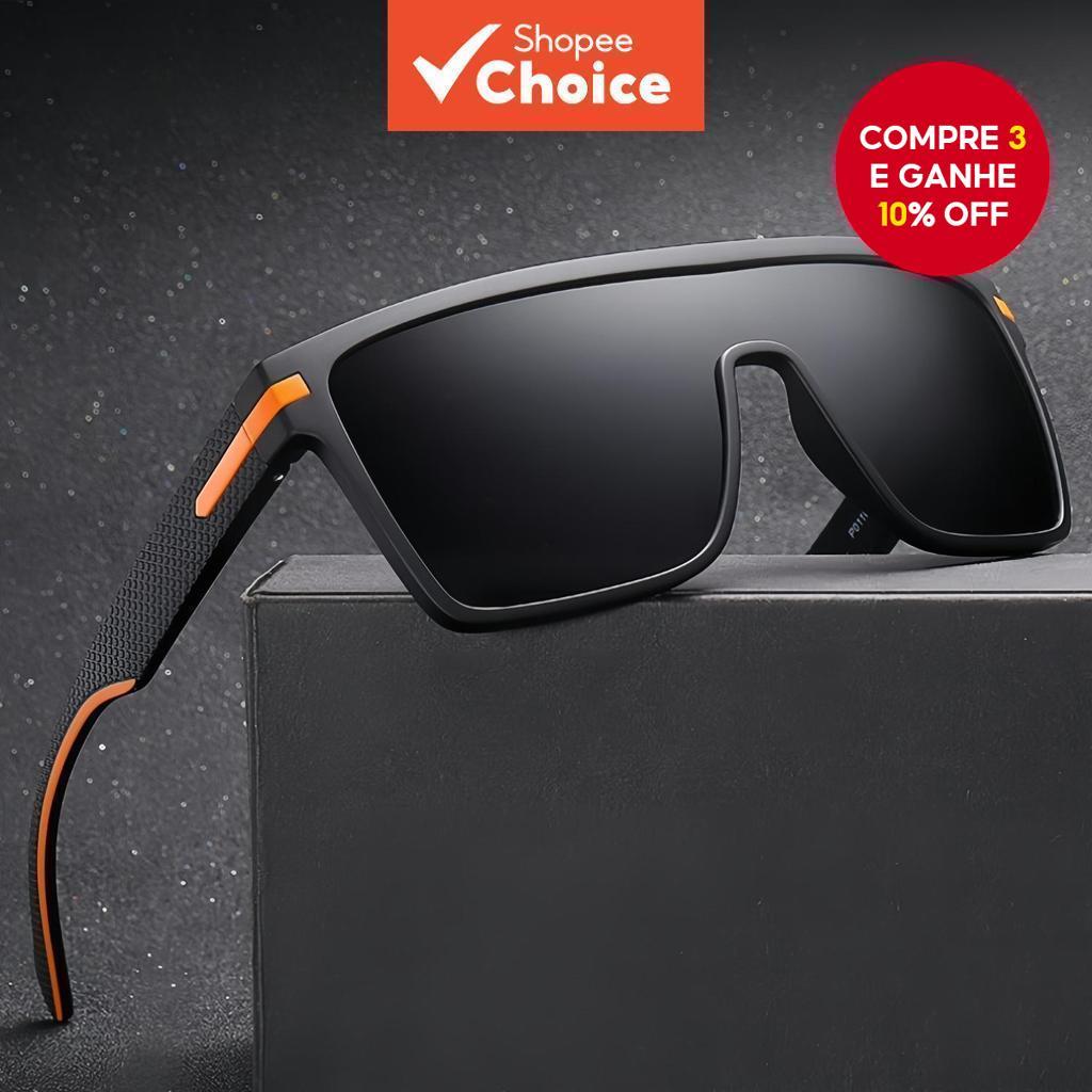 Óculos De Sol Grandes Com Proteção Quadrada E UV400 Para Dirigir Férias Unissex Retrô em Oferta na Shopee