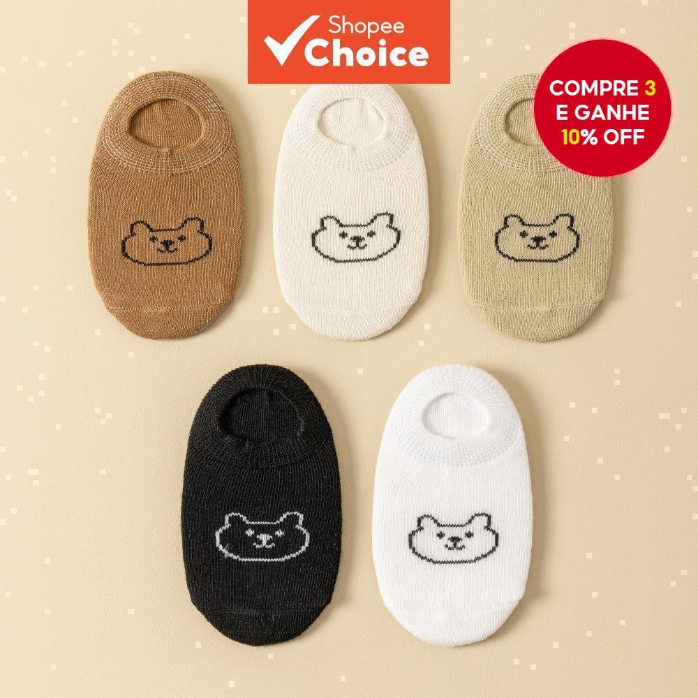 Meias De Tornozelo Para Bebê – Algodão Macio E Respirável Meninos Meninas De 0 A 5 Anos , 5 Pares