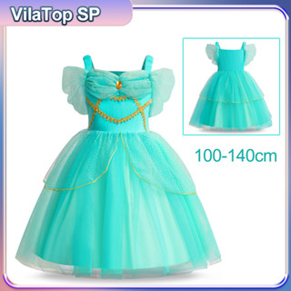 Vestido Princesa Jasmine Infantil Fantasia Aladdin Eventos e Cosplay Vestido Luxo Com Qualidade Premium em Oferta na Shopee