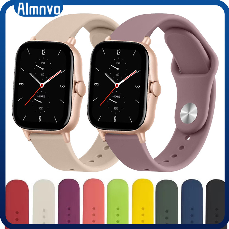 Pulseira Strap De Silicone 22 20mm Para Relógio Amazfit GTS 4/3/2/GTR 4 2 Mini/GTR/2e/Pro 47mm/Bip/U/3/Pro/Stratos/Lite