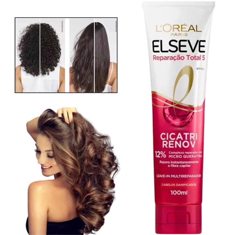 Detalhes do Leave In De Tratamento Elseve Reparação Total 5 Cicatri Renov 100ml