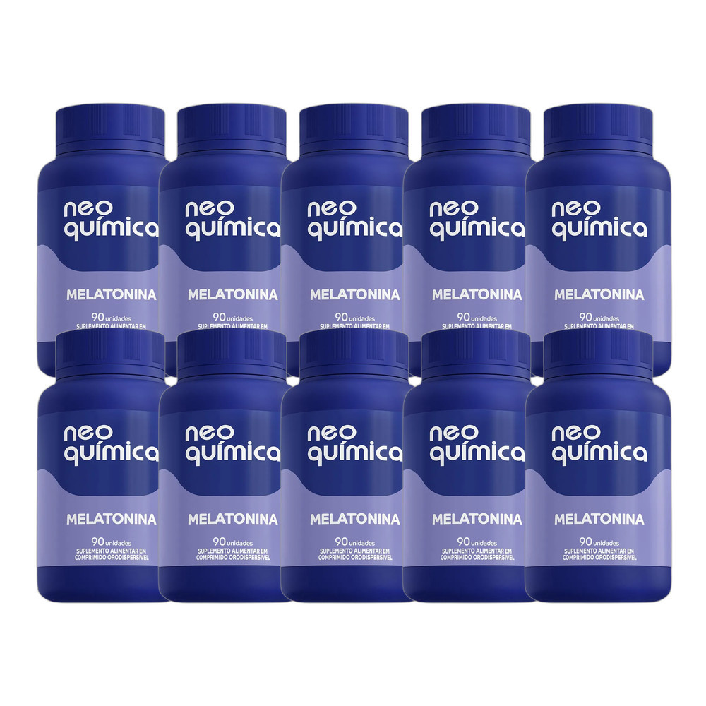 Kit 10x Melatonina Sabor Maracujá 90 Comprimidos - NEO QUIMICA