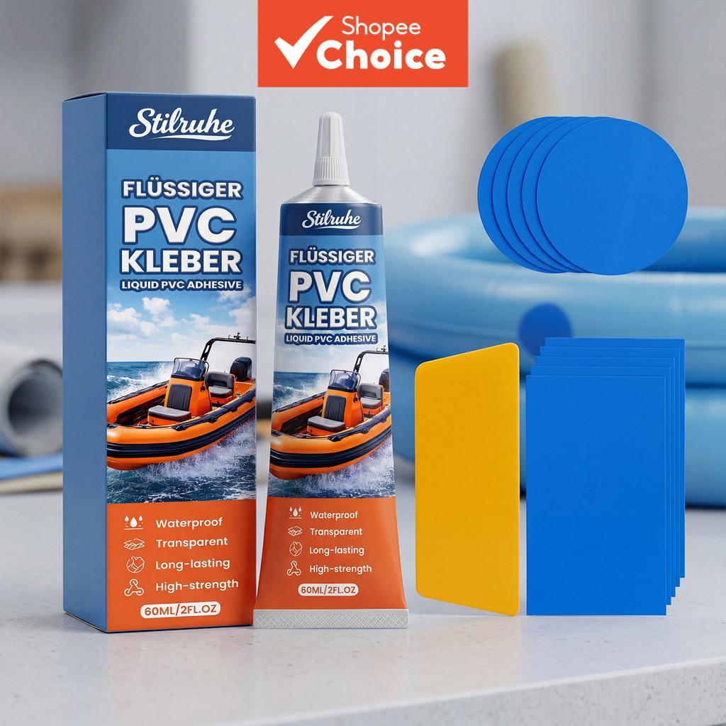 Kit De Reparo De Piscina 60ml Com Remendos E Raspador , Conjunto De Correção De Vazamento De Vinil À Prova D'água Para D