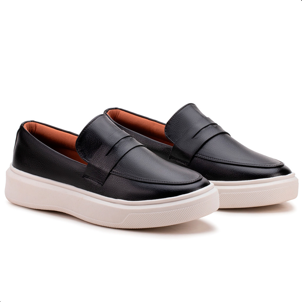 Sapato Masculino Loafer Mocassim Casual Social Comfort Luxo Couro Sintético