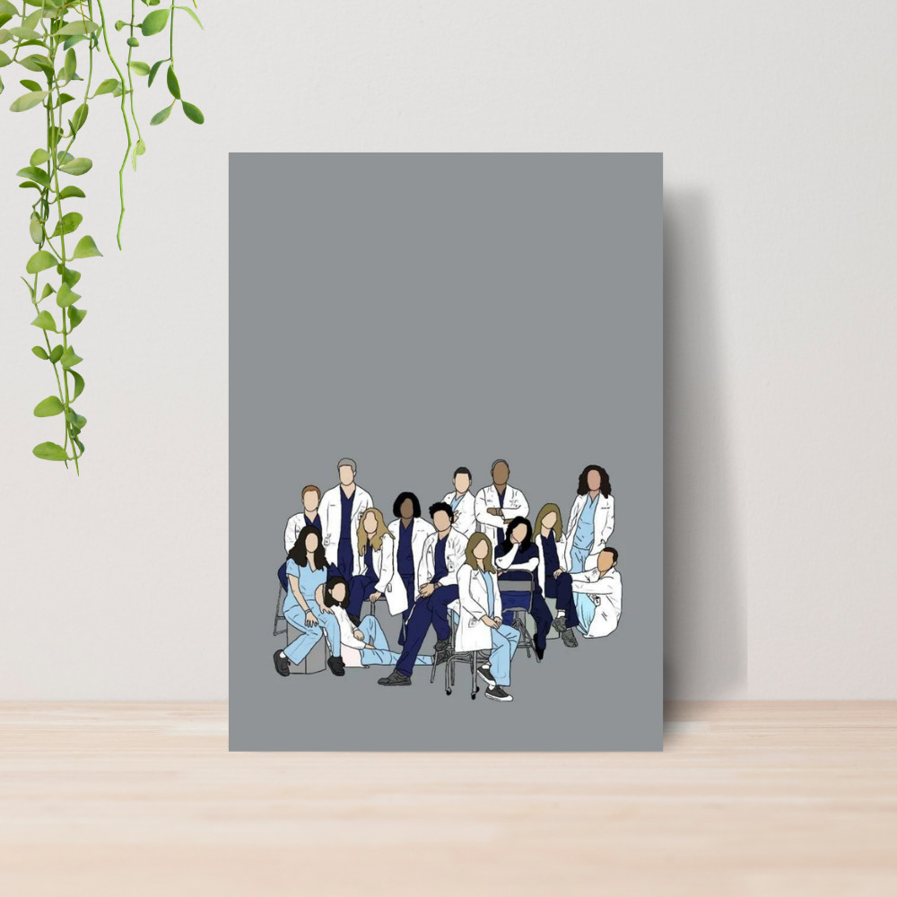 Quadro Decorativo Grey's Anatomy Série Médica Hospital 03 | Placa 20x28