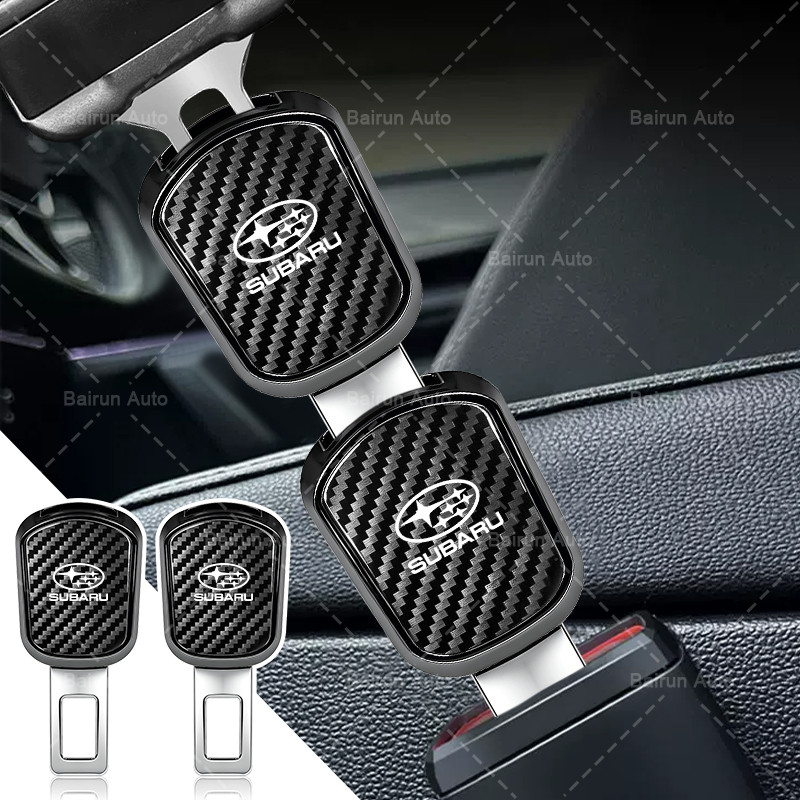 1/2 Pçs Clipe De Cinto De Segurança Do Carro Fibra Carbono Extensão Fivela Para Subaru Impreza WRX STI GDA GDB Forester