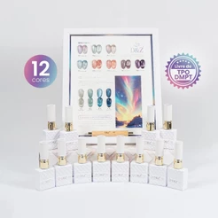 Coleção Aurora Magnética D&Z – 12 Cores de Esmaltes com Efeito Luminoso