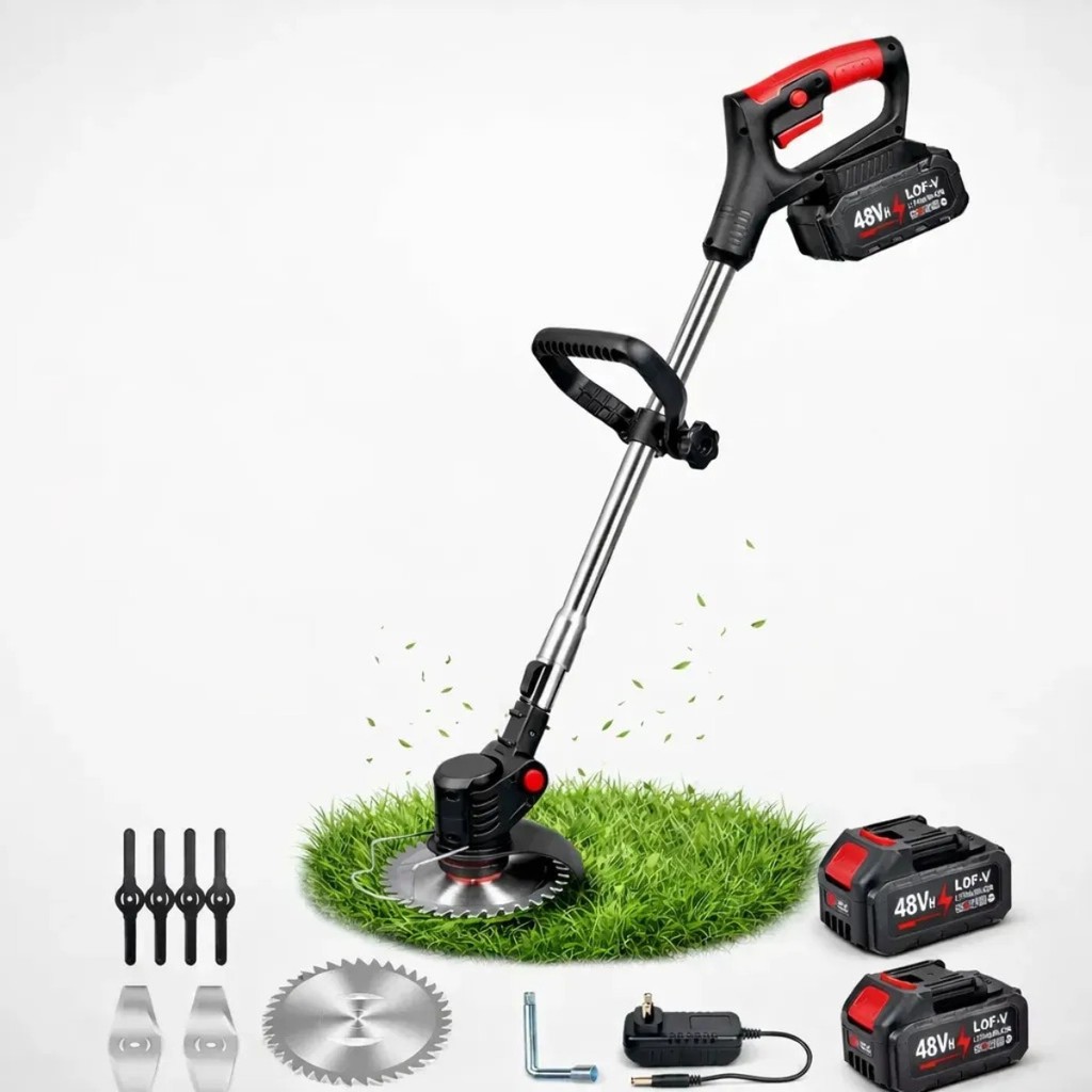 Roçadeira Aparador De Grama Sem Fio 48v Bateria Completo