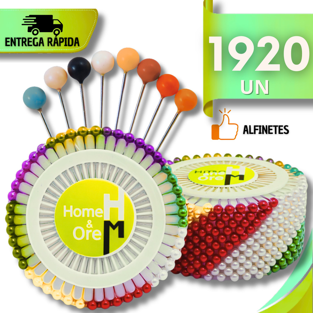 Combo Alfinetes Inox Coloridos Perfeito Para Costura Artesanato Escola Multiuso Utilidades