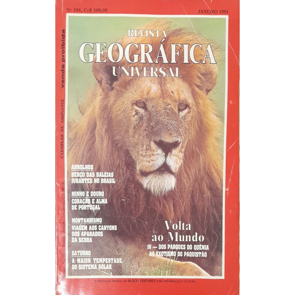 Revista Geográfica Universal nº 194 Janeiro 1991 de Bloch 8000701