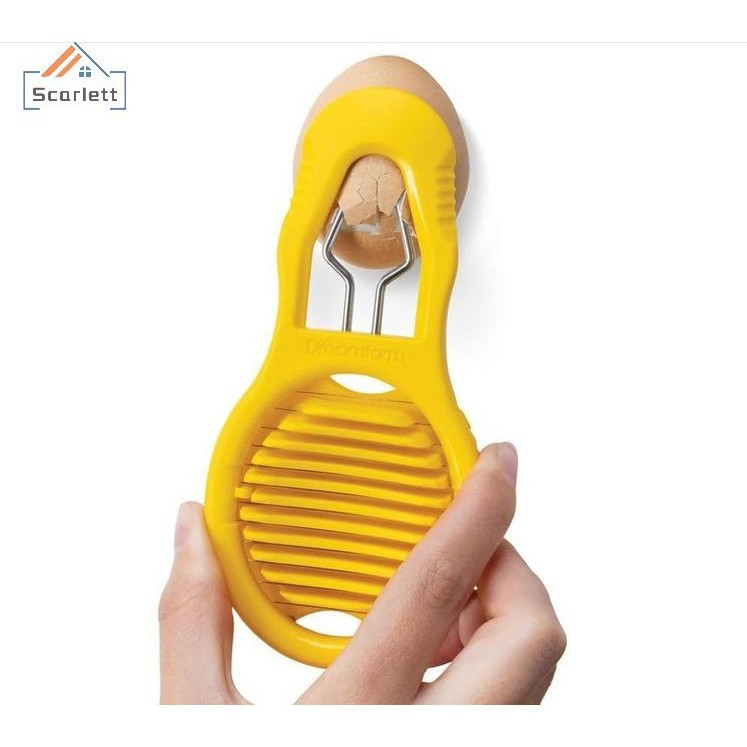 [Scarlett] Descascador De Casca De Ovo De Plástico Multifuncional Cobertura Amarela Fatiador Rachaduras Peeling Perfurad