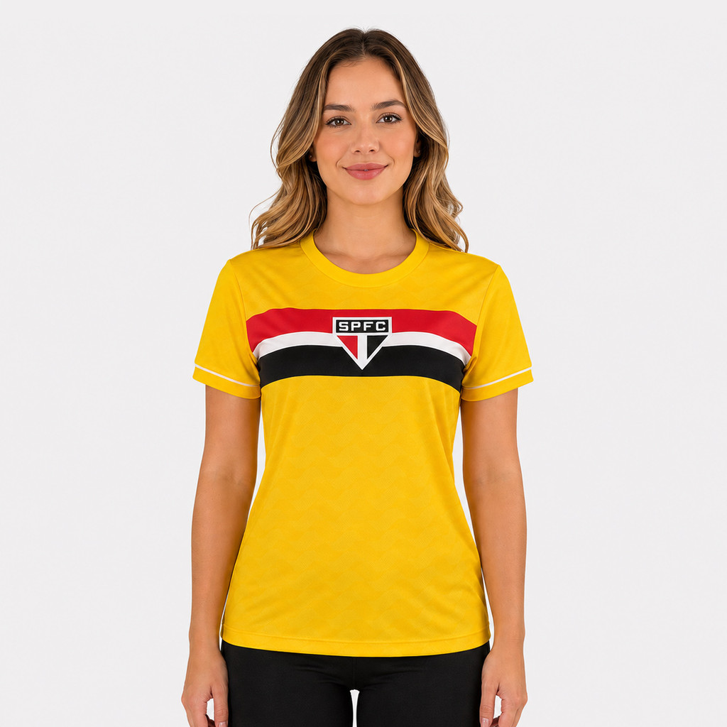 Camisa São Paulo Fábula Feminina Amarela
