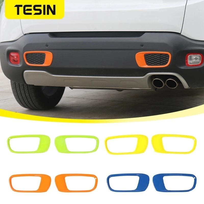TESIN ABS Carro Traseiro Cauda Pára-Choques Gancho De Reboque Decoração Capa Adesivos Para Jeep Renegade 2016 2017 2020