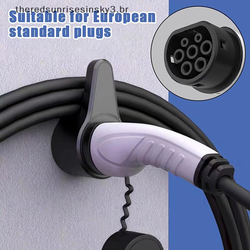 TSBR EV Carregador Plug Titular Type2 Type1 GBT Coldre Veículo Elétrico Carro Carregamento Suporte Acessórios Do .