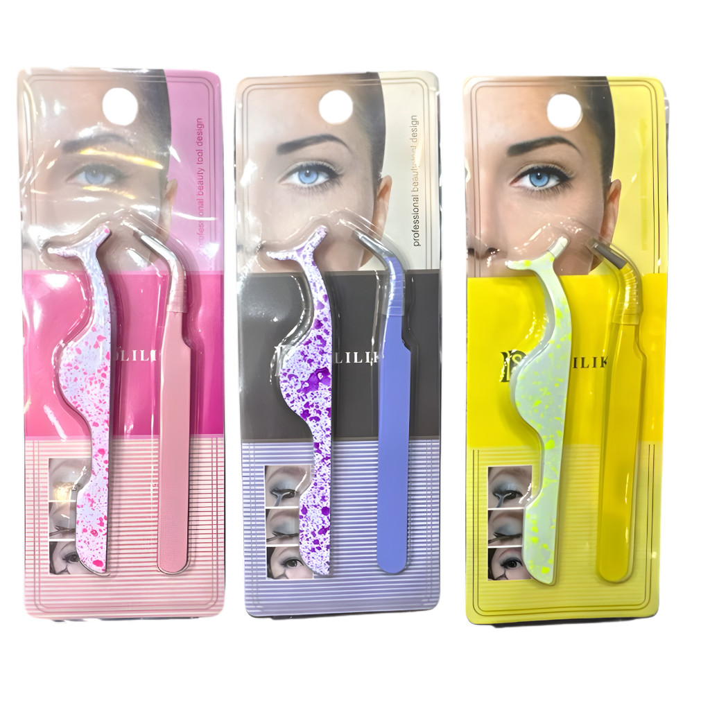 kit com 2 pinças cílios Postiço Tufinho Fio a Fio