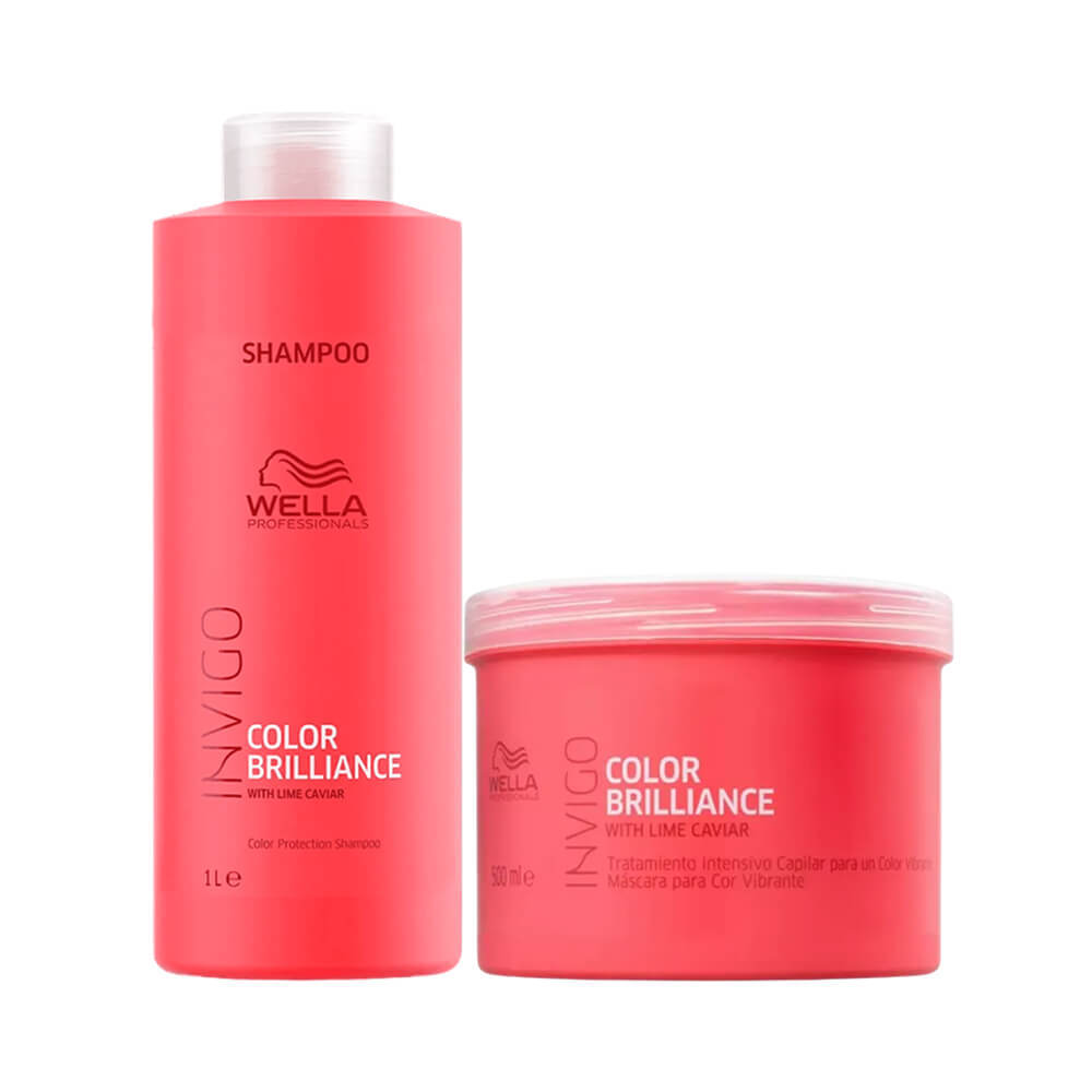 Kit Shampoo 1L + Máscara 500ml Wella Professionals Invigo Color Brilliance