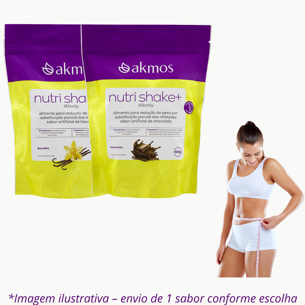 Nutri Shake Akmos 600g – Shake Nutritivo com Whey e Colágeno | Energia, Saciedade e Nutrição