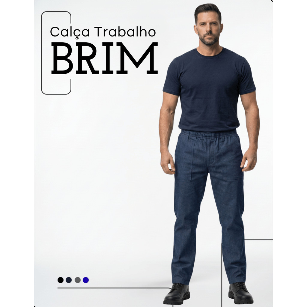 Calça Brim Uniforme Profissional Envio Imediato Serviços Calça Brim Uniforme Profissional Envio Imediato Serviços