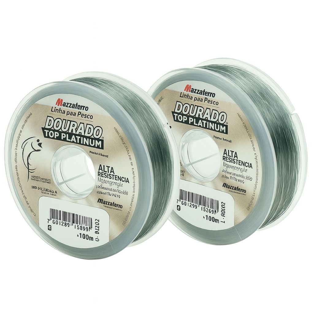 Linha pesca nylon Top Platinum 0.30mm forte 7 kg / 15 libras 200m 2 Unidades carreteis unificados linha de pesca nailon