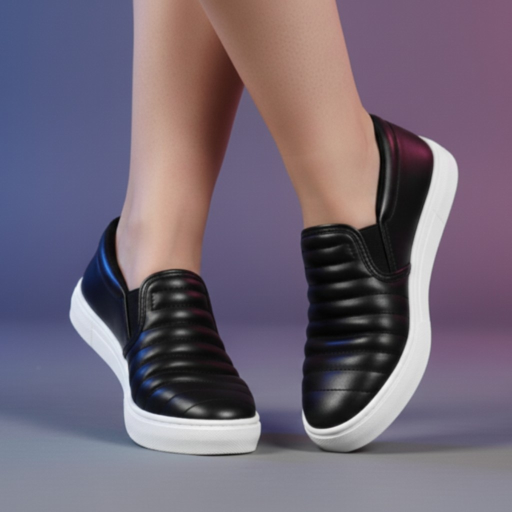 Slip On Bordado Tênis  Casual Feminino Sapatilha Feminina Leve Confortável Macio Dia a Dia em Oferta na Shopee