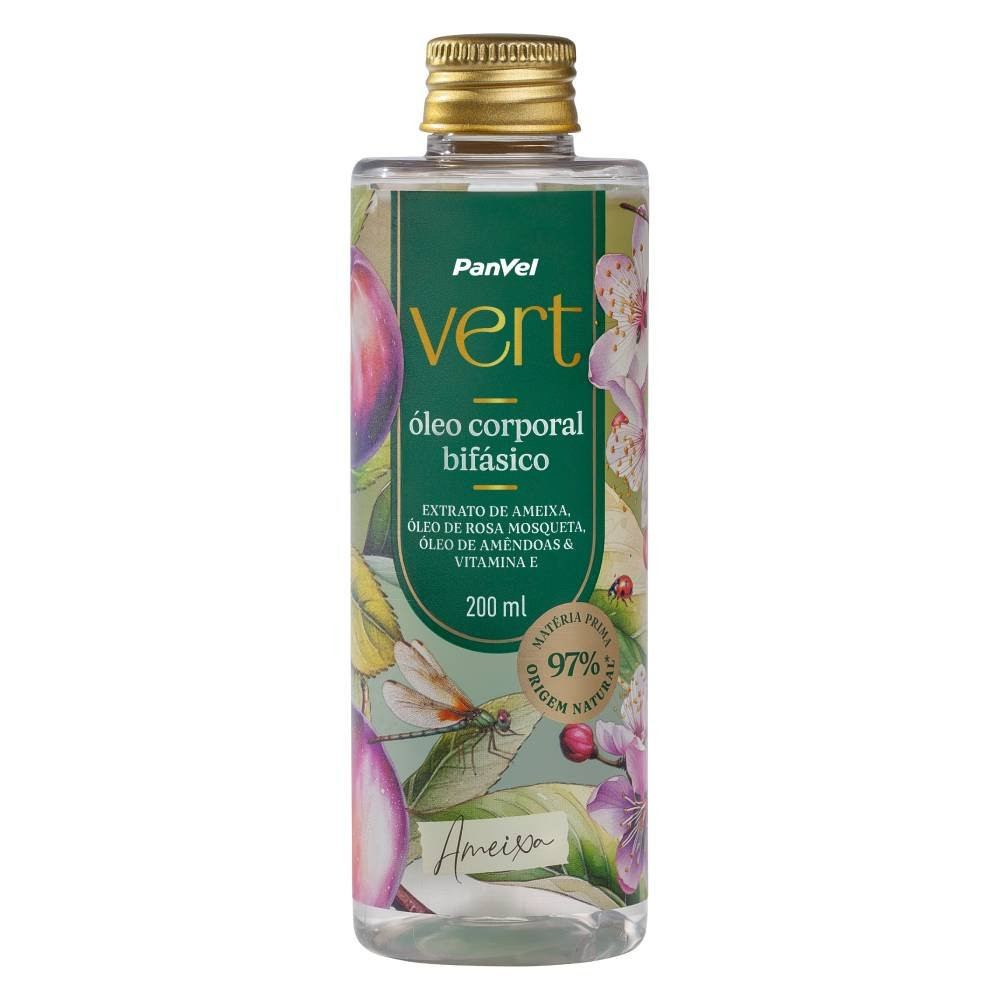 Óleo Corporal Bifásico Ameixa Panvel Vert 200ml em Oferta na Shopee