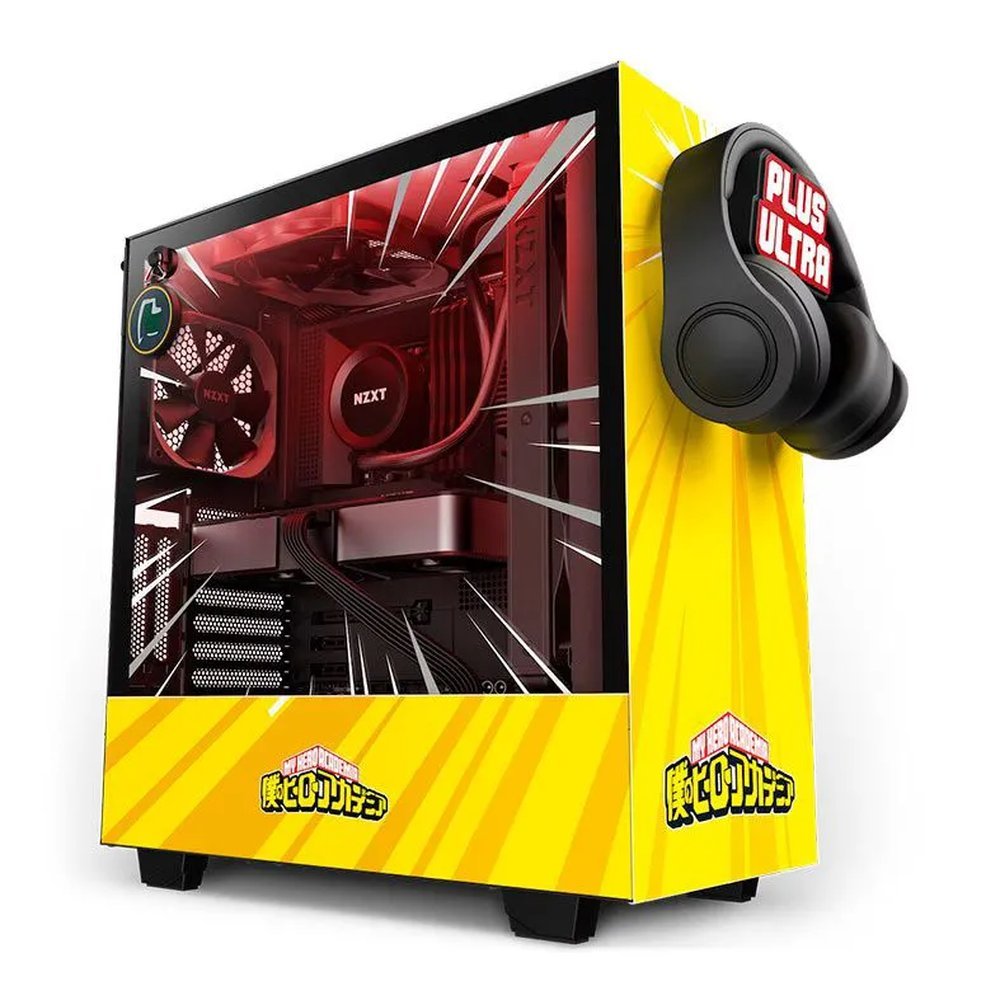 GABINETE GAMER  NZXT H510I RIVAIS RGB MID-TOWER LATERAL DE VIDRO,  AMARELO CA-H510I-MH-RV