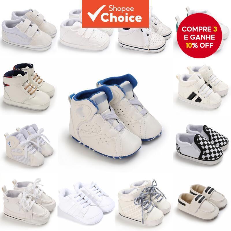 Sapatos De Bebê Brancos Moda Casual Batizado Primeiro Andador Cavalheiro Sapatilhas em Oferta na Shopee