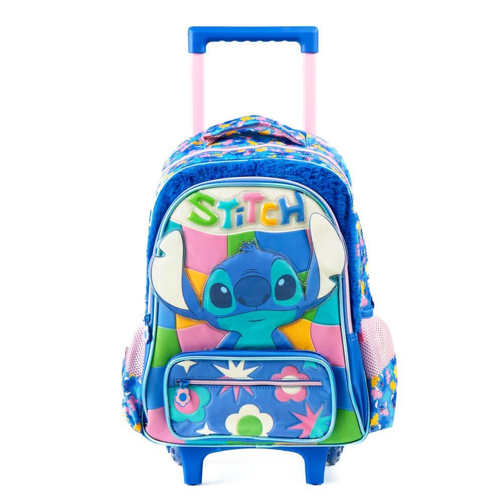 Mochila de Rodinha Infantil Stitch Azul em Oferta na Shopee