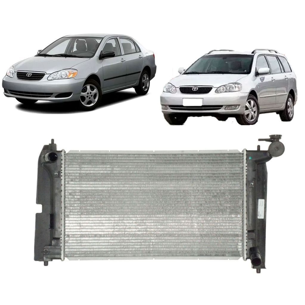RADIADOR PARA FIELDER COROLLA MANUAL 2002 2003 a 2008 REACH RE2432116 CD FILIAL CAMPINAS