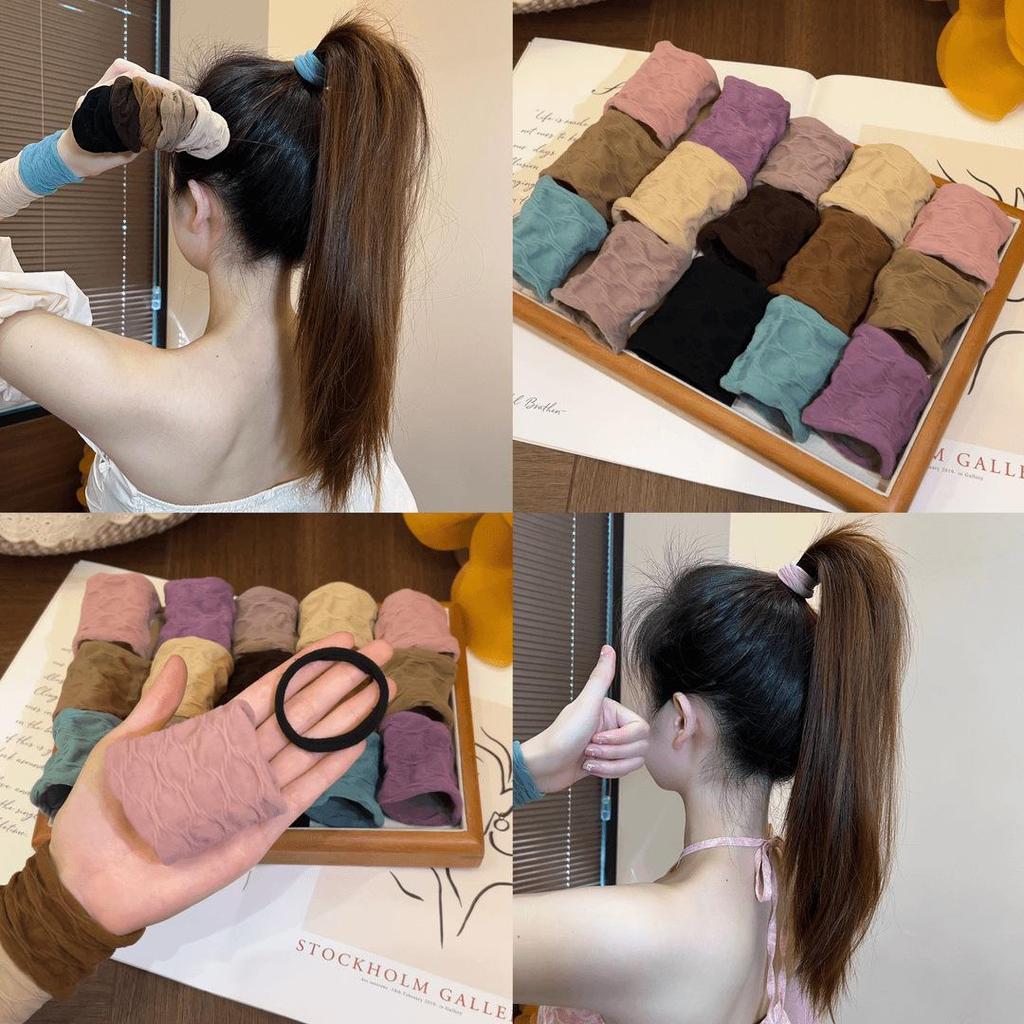 Laço cabeça cabeça corda de cabelo anel de cabelo máscara anel de cabelo rabo de cavalo alto 2024 novo estilo influencia
