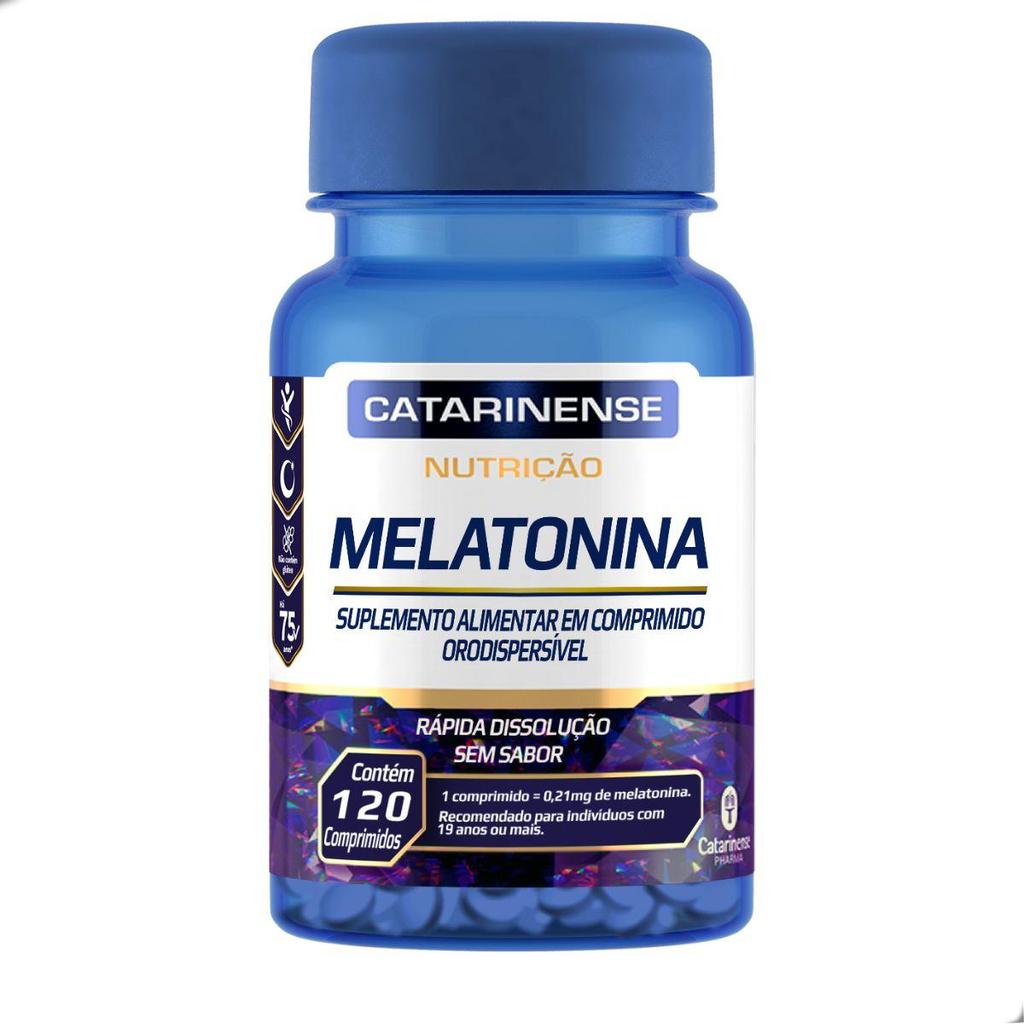 Melatonin 0,21mg Zero Açucar Noite 120 Comprimidos Catarinense