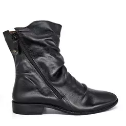 Bota Feminina Perlatto Luna Couro Preto - LUN004E-VTPLU01