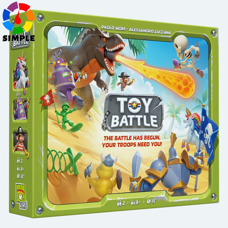 Asmodee Toy Battle Board Game - Tactical Tile Placement and Troop Strategy Game with 8 Unique Terrains,