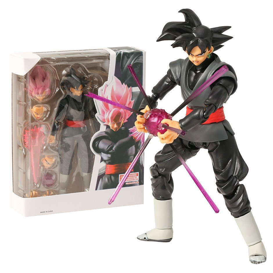 Móvel 16cm Dragon Ball SHF Goku Vermelho Preto Versão Figura Móvel Bangke Super Instinct Form