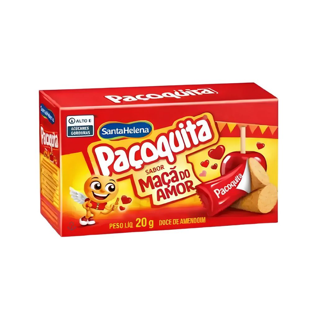 Paçoca Paçoquita Maçã Do Amor - Santa Helena 120g - São João Festa Junina