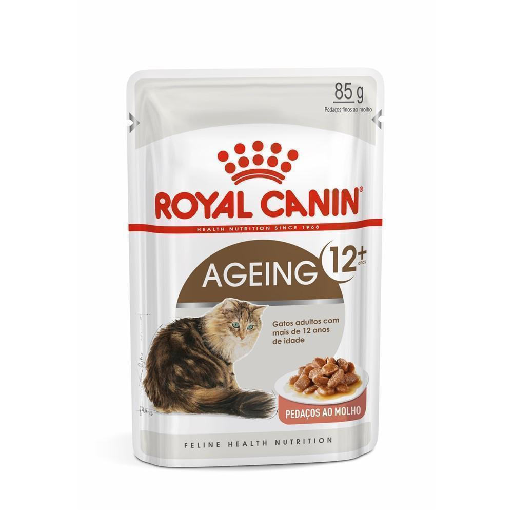 Ração Úmida Royal Canin Sachê Ageing 12 para Gatos Adultos Acima de 12 anos 85g