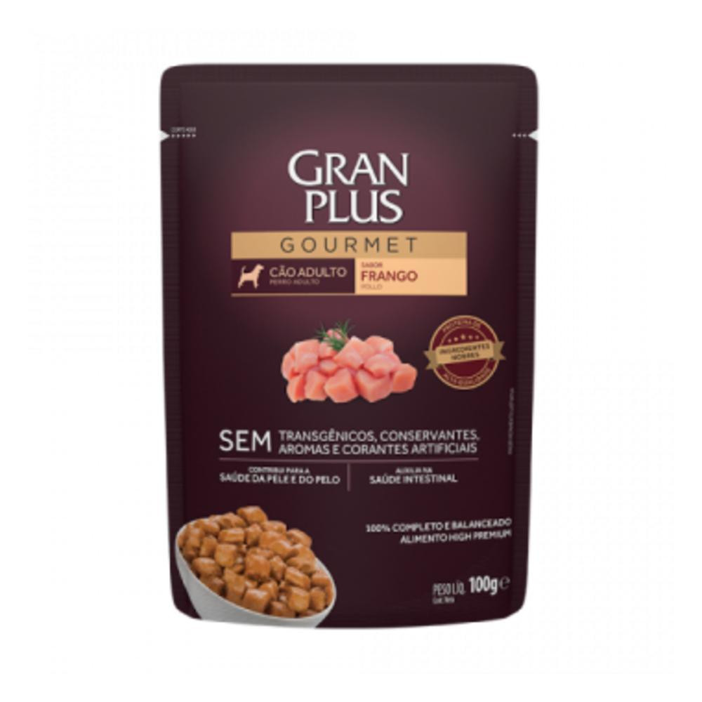 Ração Úmida Granplus Frango Para Cães Adultos 100G