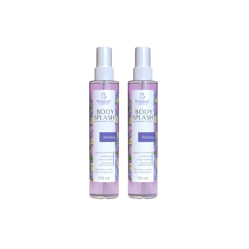 Kit 2 Body Splash Ameixa 130ml Desodorante Bio Instinto