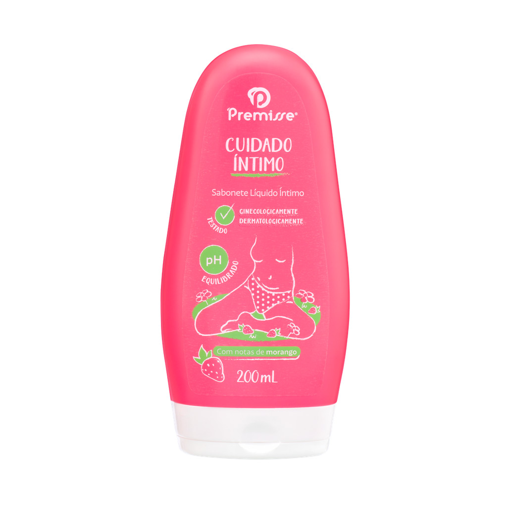 Sabonete Cuidado Íntimo Feminino Morango 200ml - Premisse